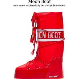 Moon Boot Red Winter Boots